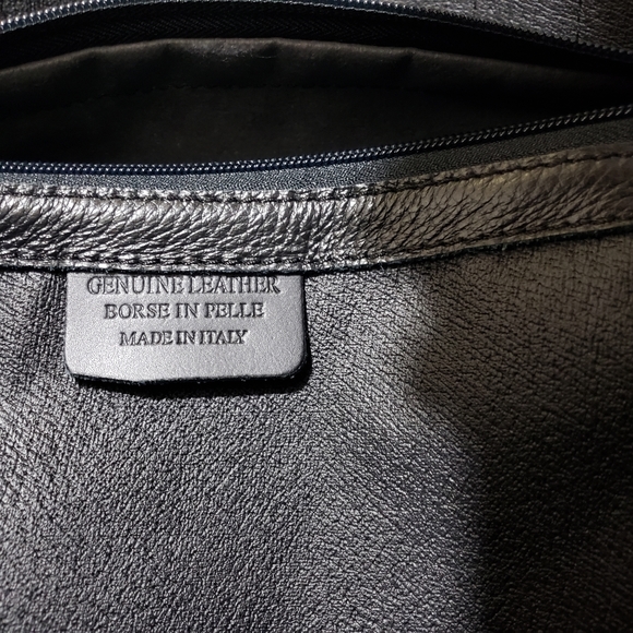 NWT! MAISON HERITAGE ELIS BLACK LEATHER TOTE BAG - Picture 9 of 13